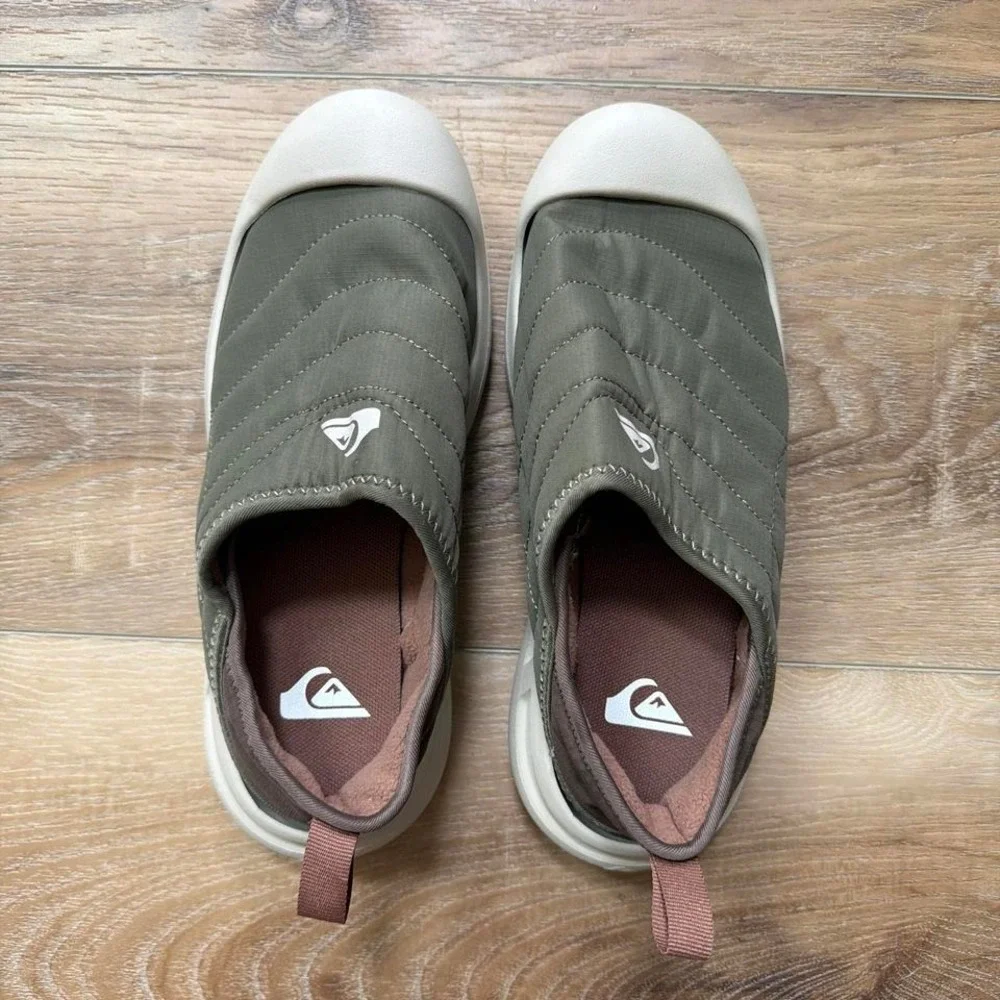 Quiksilver Quilted Puffy Slip On Mules Shoes Men 6 Women 8 EU 39 Camp Gorpcore